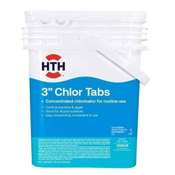 HTH 8091164 3 in. Chlorinating Chemical Pool Care Tablet - 35 lbs