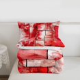 thumbnail image 6 of jejeloiu Red Marble Patchwork Art Twin Comforter Sets Kids,Abstract Print Bedding Set,Reversible,2 Pieces, 6 of 8