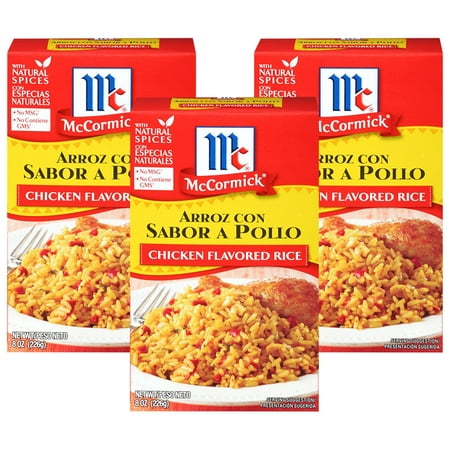 (3 pack) (3 Pack) McCormick Arroz Con Sabor A Pollo, 8 oz
