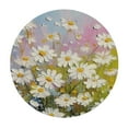 thumbnail image 2 of RUIYC Watercolor Daisy Floral Round Table cover Flower Table Cloth Dust-Proof Washable Colorful Wildflowers Table Cover for Outdoor Indoor Picnic Party Home Decor, 2 of 7