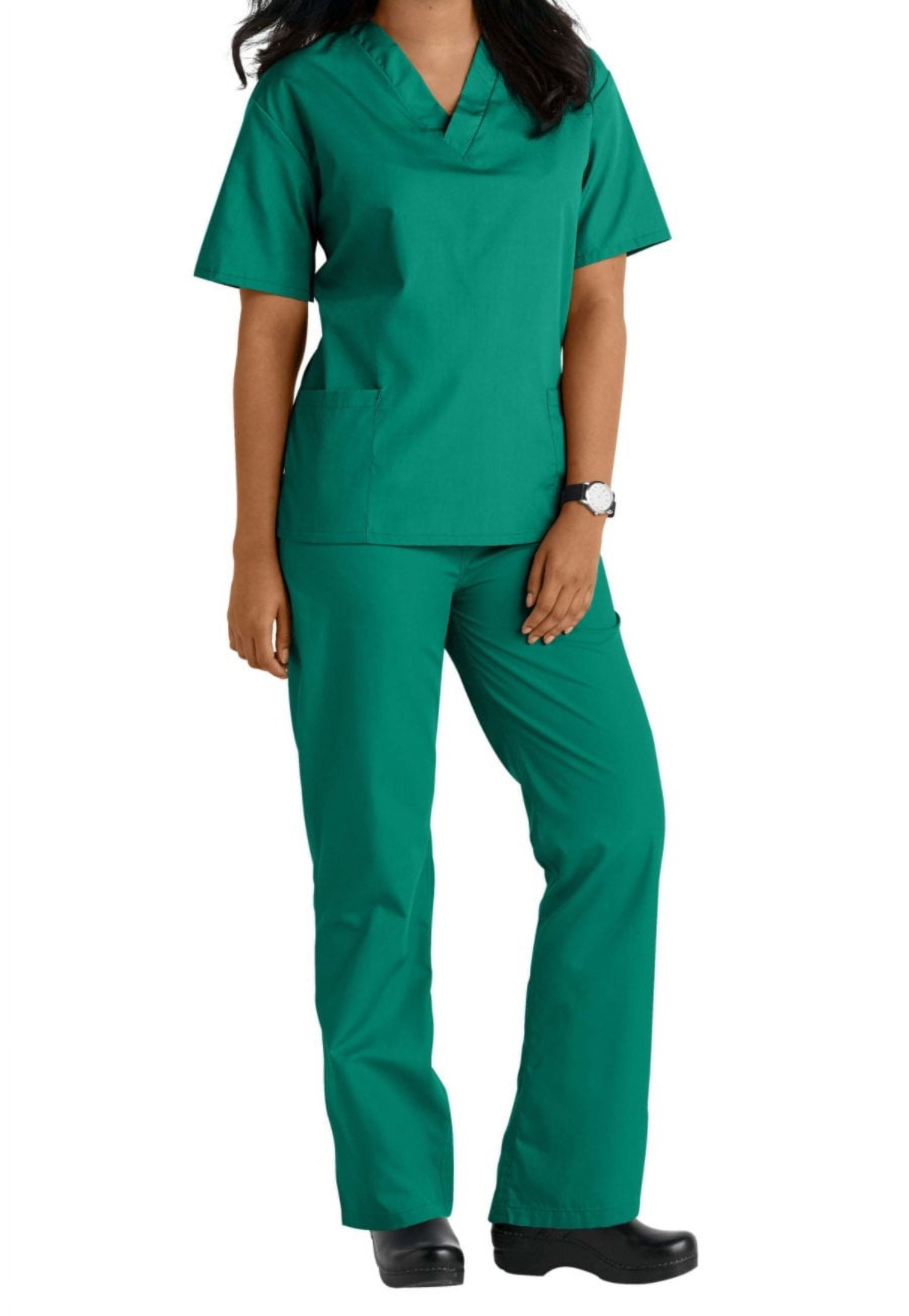 Two Piece Scrub Set (Red, XXX-Large) - Walmart.com