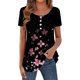 thumbnail image 2 of Mujeres de Verano Tops de Manga Corta Impresa Casual Cuello Redondo Plisado Superior 95% Poliéster 5% Spandex, Blusa de Moda para Todas las Estaciones, 2 of 6