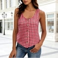 thumbnail image 2 of Horkkom Going Out Tops for Women Summer Linen Sleeveless Tops Dressy Casual V Neck Button Tank Tops XXL, 2 of 7