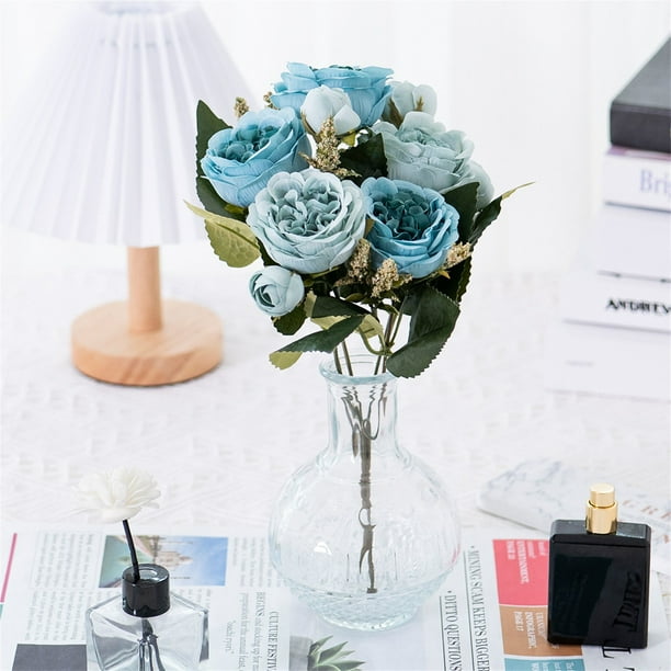 Ramo artificial de peonías para bodas nupciales portátiles y decoración floral para hoteles en casa