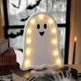 thumbnail image 6 of Halloween Decorations, Halloween Room Decor, Light Up Wooden Ghost, Handmade Ghost Board with Light for Halloween Indoor Outdoor Decoration, Suitable for Kitchen Mantel Tabletop Window(1PC), 6 of 8
