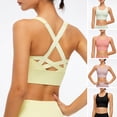 thumbnail image 3 of Sujetador de yoga para mujer, deportivo, para entrenamiento, pilates, camisetas sin mangas, acolchado, informal, 3 of 8