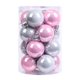 thumbnail image 2 of Adornos navideños de plástico irrompible de 91 cm | Paquete de 16 bolas colgantes perladas en rojo, azul y rosa | Decoración navideña para interiores y exteriores, ideal para el hogar y fiestas, 2 of 7