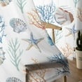 Summer Ocean Coral Shell Star Sheer Curtains for Living Room ration