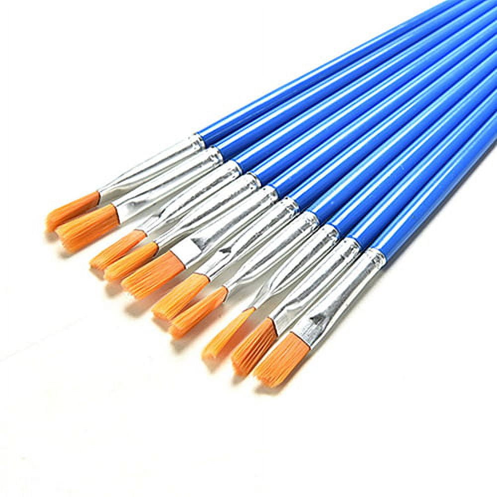 3pcs Detail Paint Brushes 23mm Nylon Miniature Painting Brush(7#), Blue