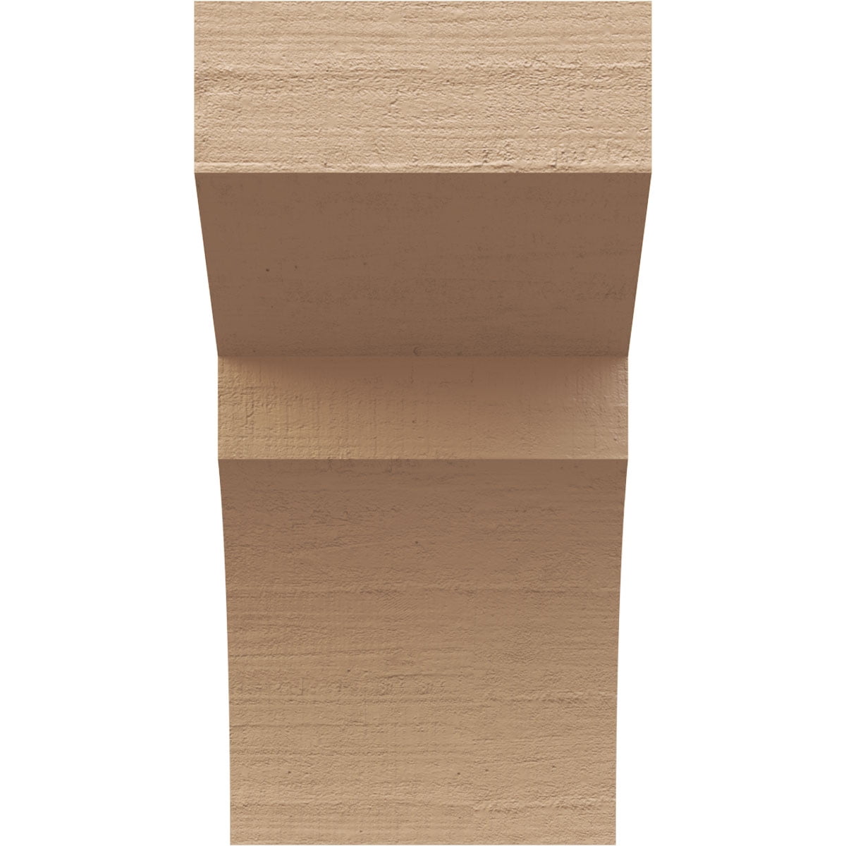 4"W x 4"D x 8"H Wide Monterey Rough Cedar Woodgrain TimberThane Corbel, Primed Tan