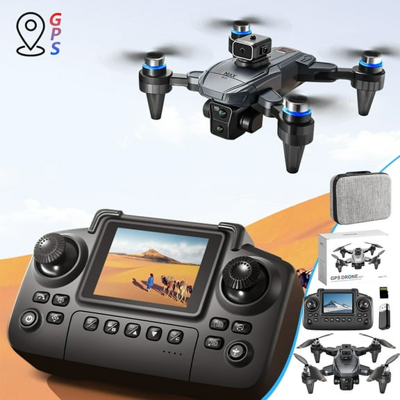 JVBTVB 5G GPS Drone with Screen Remote Control, 1080P HD Camera, Brushless Motor, Obstacle Avoidance, 18 Min Flight Time & Portable Case for Teens and Adults
