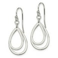 thumbnail image 3 of Auriga Fine Jewelry 925 Sterling Silver Double Teardrop Dangle Shepherd Hook Earrings for Women (L-35mm, W- 15mm), 3 of 5