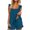 Navy, variant on Timegard Womens Tank Top Scoop Neck Lace Ruffle Bottom Loose Comfy Casual Tunic Top Summer Fashion