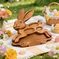 thumbnail image 2 of HaoXun Easter Bunny Wooden Charcuterie Tray - Adorable Bunny Design Sturdy Wood Serving Board for Holiday Parties Picnics and Family Gatherings, 2 of 7
