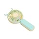 thumbnail image 5 of Mini ventilador de mano portátil de bolsillo, recargable, regalo para escritorio de mujer. Verde, 5 of 9