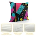 thumbnail image 4 of Nawypu Decorative Throw Pillow Case Square Cushion Cover Trendy Colorful 1980S Doodle Memphis Line 1990S Geometric Retro 80S 90S Abstract Pastel Pattern Farmhouse Style Pillowcase, 4 of 5