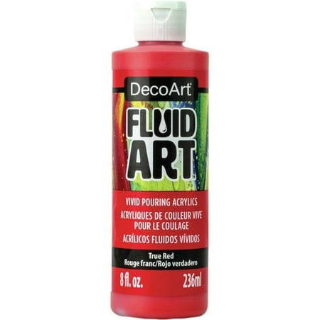 UPC: 0766218117816 | Deco Art DFA-03 True Red Fluid Art Ready To Pour Acrylic Paint