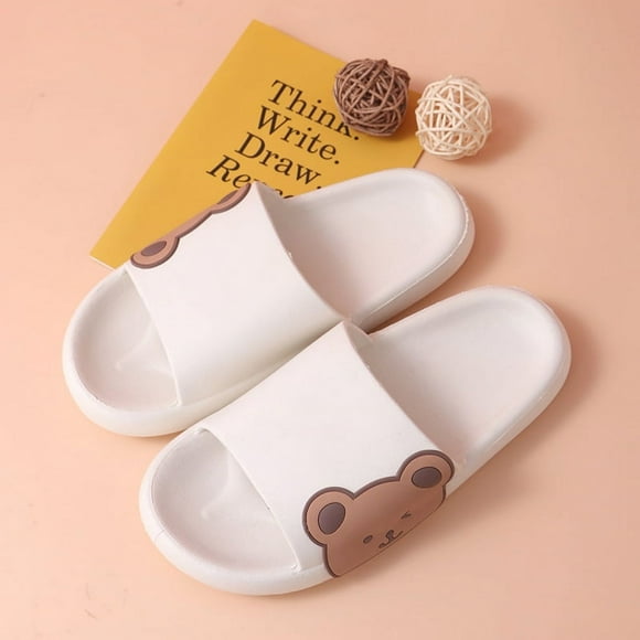 Side Bear Slippers Women's Summer Side Bear Dung Slippers Cartoon Cute Home Slippers Student Couple Slippers
