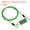 Green, variant on Security Steel Cable with 4 Digit Combination Lock, 2 Set 4.9Ft Coated Safety Wire Rope Double Loop Padlock, Gray