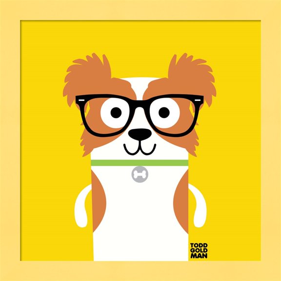 Great Art Now Bow Wow Papillon by Todd Art, Framed Wall Art, 14W x 14H
