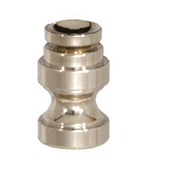 B&P Lamp® Cup Shaped Design, Base Only Finial, Satin Nickel Finish