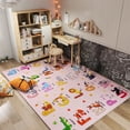thumbnail image 6 of SARAG Pink ABC Animal Children's Rug - Nursery/Bedroom Educational Alphabet Play Mat, Soft Non-Slip Baby/Toddler Rug 5'x7', 6 of 8