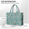 thumbnail image 3 of Large Capacity Tote Bag,Pitbull Dog and Flower Floral Handbag Fashion Luxury Tote Bag,15.7"x13"x 5.1" Inches,Laptop Compatible, 3 of 6