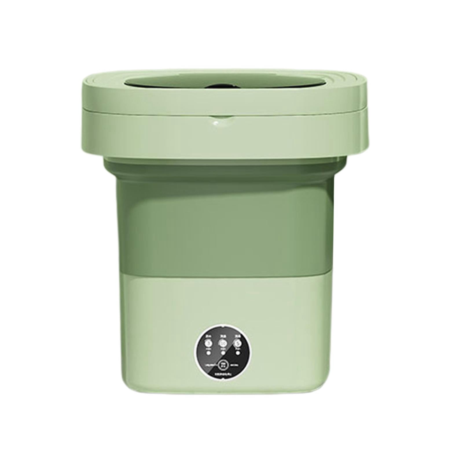 Portable Laundry Machine Folding Washing Machine Mini Portable Clothes Washer 8L Compact Small Washer for Home Apartment Laundry Underwear Green