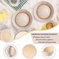 thumbnail image 5 of Vesteel Bread Proofing Basket Set of 2, 9 inch Round Banneton Bread Baking Baskets with Liner, Baking Supplies Tools Included for Fermenting Baking Dough, 5 of 8