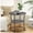 Misty Gray and Black, variant on LEDREM Modern 2 Tier Round Accent Table, Reinforced Metal Frame Nightstand, Compact Circular Side Table with Storage, Space Saving, 66lb Capacity, Easy Assembly