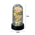 thumbnail image 3 of LED Night Light under $5! Xqxayjr LED Rose Flower in Glass Dome, Colorful Artificial Rose Night Light, Romantic Gift for Valentine's Day Birthday Anniversary, 3 of 9
