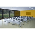 thumbnail image 5 of KFI Studios KOOL Armless Stacking Chair with Casters, Black, White Seat, 5 of 5