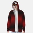 thumbnail image 4 of Kll Red Geometric Print Men'S Women’s Upf 50+ Sun Protection Outdoor Hoodie Jacket Long Sleeve Fishing Hiking Performance Shirt- Xx-Large, 4 of 8