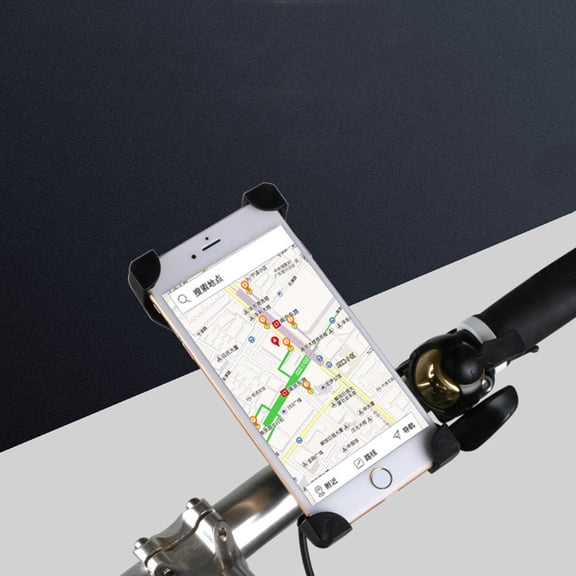 Soimiss Universal Bike Handlebar Mount Phone Holder Black Stable Shock Proof Secure Clamp
