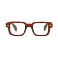 thumbnail image 4 of 3 Pairs of Mens Square Reading Glasses Classic Blue Light Blocking Matte Beown Readers +3.00, 4 of 5