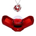 thumbnail image 1 of Joyero Artificial Con Rosa Artificial, Flor De Jabón, Doble Apertura, Collar De Joyería, Caja De Regalo Para Mujer, Día De La Madre, Aniversario, Rojo, 1 of 7