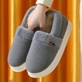 thumbnail image 3 of Vedolay Mens House Slippers Soft Plush Comfy Warm Fuzzy Slippers Cozy House Slippers Grey,44, 3 of 5