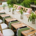 thumbnail image 4 of Sage Green Black Cloth Napkins, Farmhouse Striped Modern Abstract Art Washable and Reusable Dinner Napkins Set of 2, Table Napkin for Kitchen Party Birthday Wedding Hotel Housewarming 20"x20", 4 of 9
