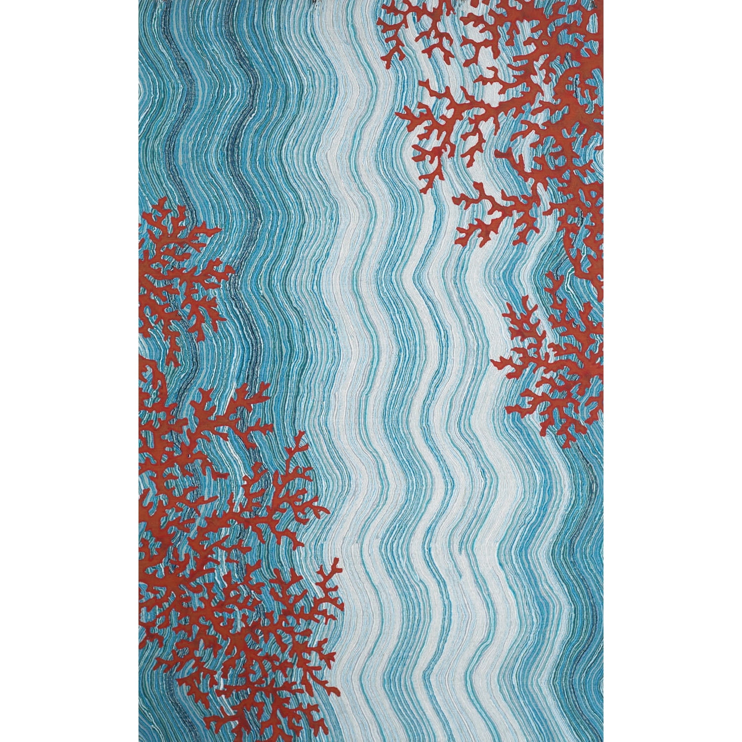 Liora Manne Visions IV Water Coral Reef Indoor/Outdoor Area Rug