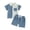 a60-Blue, variant on KPOPLK Button Up Toddler Baby Boy Outfit Set Summer Boy Casual Short Sleeve Shirt Top and Shorts Set Clothes(12-18 Months,Green)