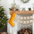 thumbnail image 3 of Vintage Velvet Christmas Stocking,Yellow Xmas Stocking,Sock Christmas Hanging Decoration,14.17"Large Thick Soft Velvet Hanging,Fireplace Candy Gift Family New Year Holiday Party Ornament 1Pc, 3 of 3