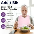 thumbnail image 2 of ProHeal Disposable Tie Back Bibs For Adults, 16" x 33" - Absorbent Front, Water Resistant Back, 2 of 8