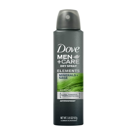 Dove Men+Care Elements Minerals + Sage Dry Spray Antiperspirant Deodorant, 3.8 (Best Way To Dry Sage)