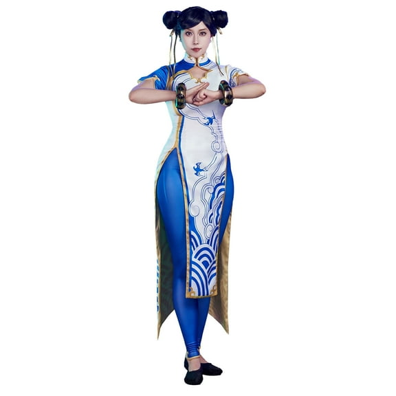 [Officially Licensed] Street Fighter 6 Chun-Li Costume Full Set for Halloween, L