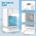 thumbnail image 2 of Mobile Air Conditioner, Mini Evaporative Air Cooler, 4 In 1 Air Cooler, Quiet Portable Air Conditioner, 3 Speeds, 2/4h Timer, Usb Fan Fan For Home/off, 2 of 5