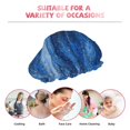 thumbnail image 6 of KLL Sparkling With Blue Pattern Shower Cap & Bath Cap for Women,Reversible Oversized Waterproof Shower Caps for all Hair Lengths,Elastic Reusable Bathing Hair Cap, 6 of 6