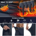 thumbnail image 3 of CL convallaria 2 Pcs Thermal Pants for Men Fleece Lined Thermal Bottom Athletic Base Layer Cold Weather Gear, 3 of 7