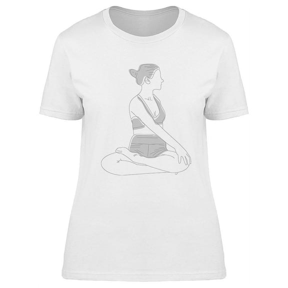 Twist Seated Pose   T-Shirt Women -Image by Shutterstock, Female Medium