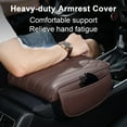 thumbnail image 4 of Car Center Console Cover Armrest Box Mat with Adjustable Straps Waterproof Memory Foam Auto Center Console Pad with Storage Bag-Beige,L, 4 of 8