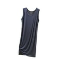 thumbnail image 2 of Elvqul Sleeveless Night Shirts for Women Plus Size Nightgown for Women Gray Womens Long Solid Nightgown, 2 of 5